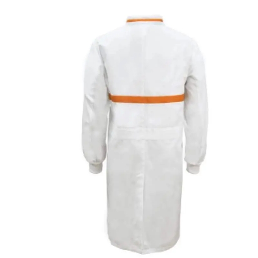 Picture of WorkCraft, Dustcoat, Long Length, Short Sleeve, Food Industry, Mandarin Collar, Contrast Trims on Chest